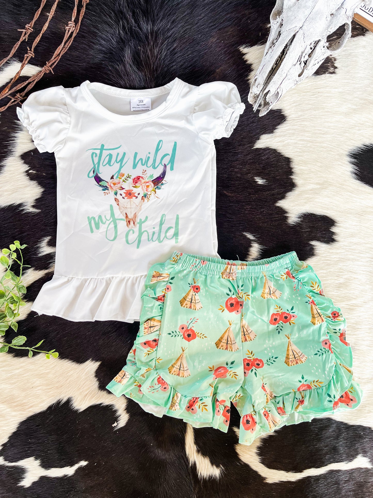 Stay Wild My Child Short Set